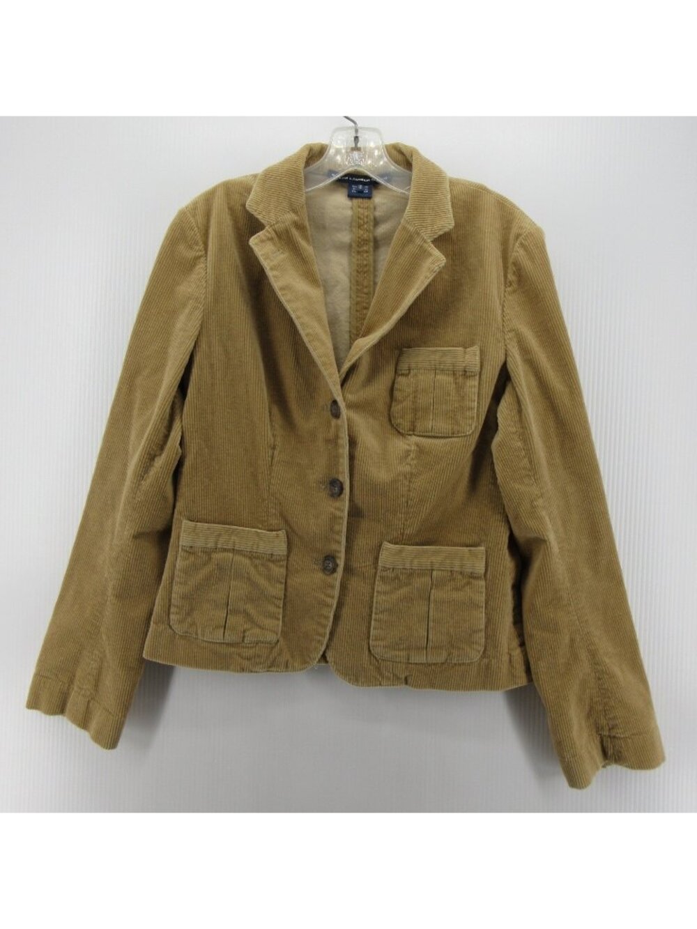 Ralph Lauren Sport Blazer 12 Tan Corduroy Jacket Button Down Y2K